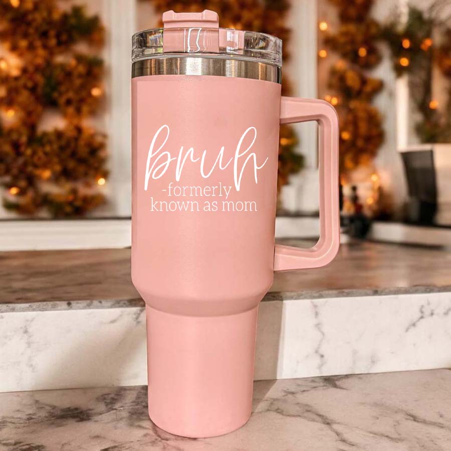 Bruh Pink Tumbler