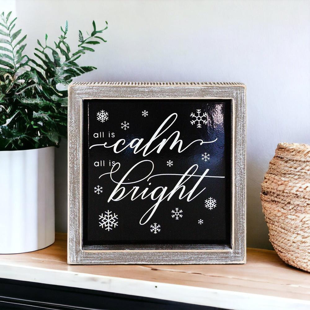 Modern Christmas decorations for mantle, shelf, table or countertop