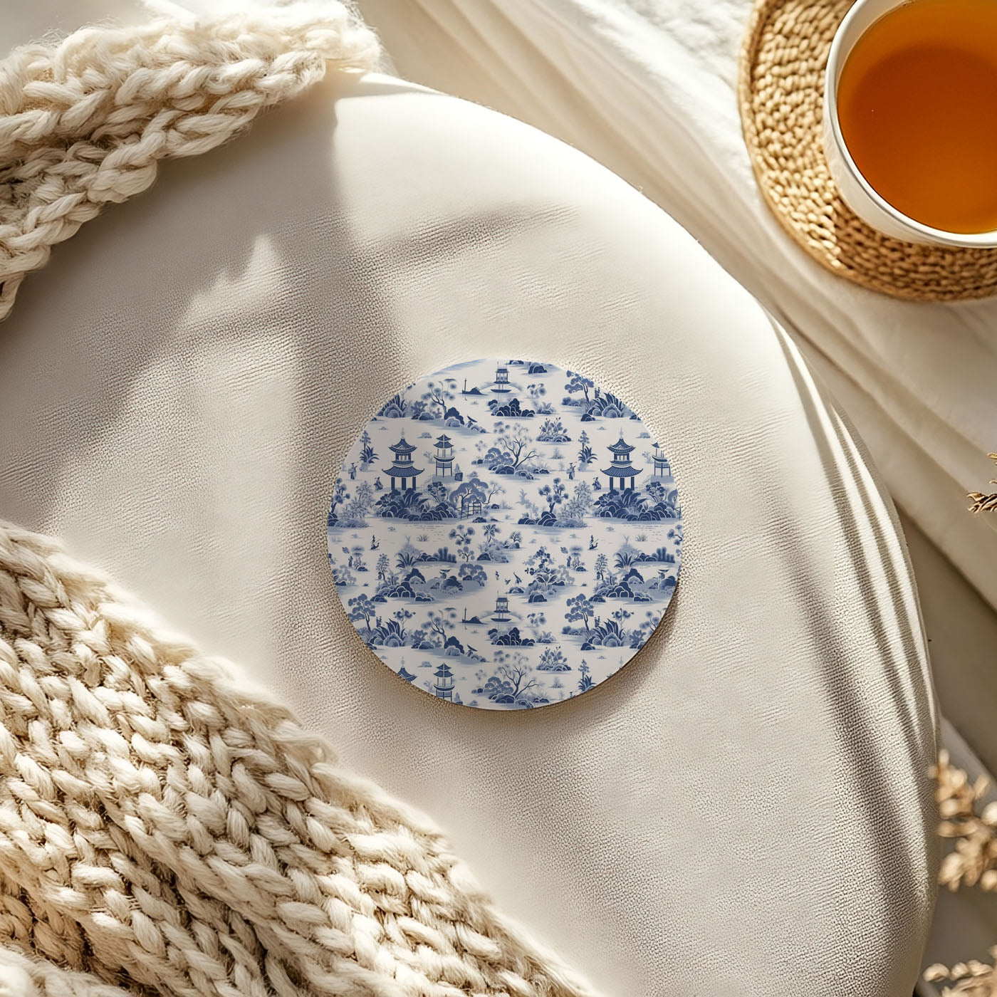 Chinoiserie Ceramic Coasters
