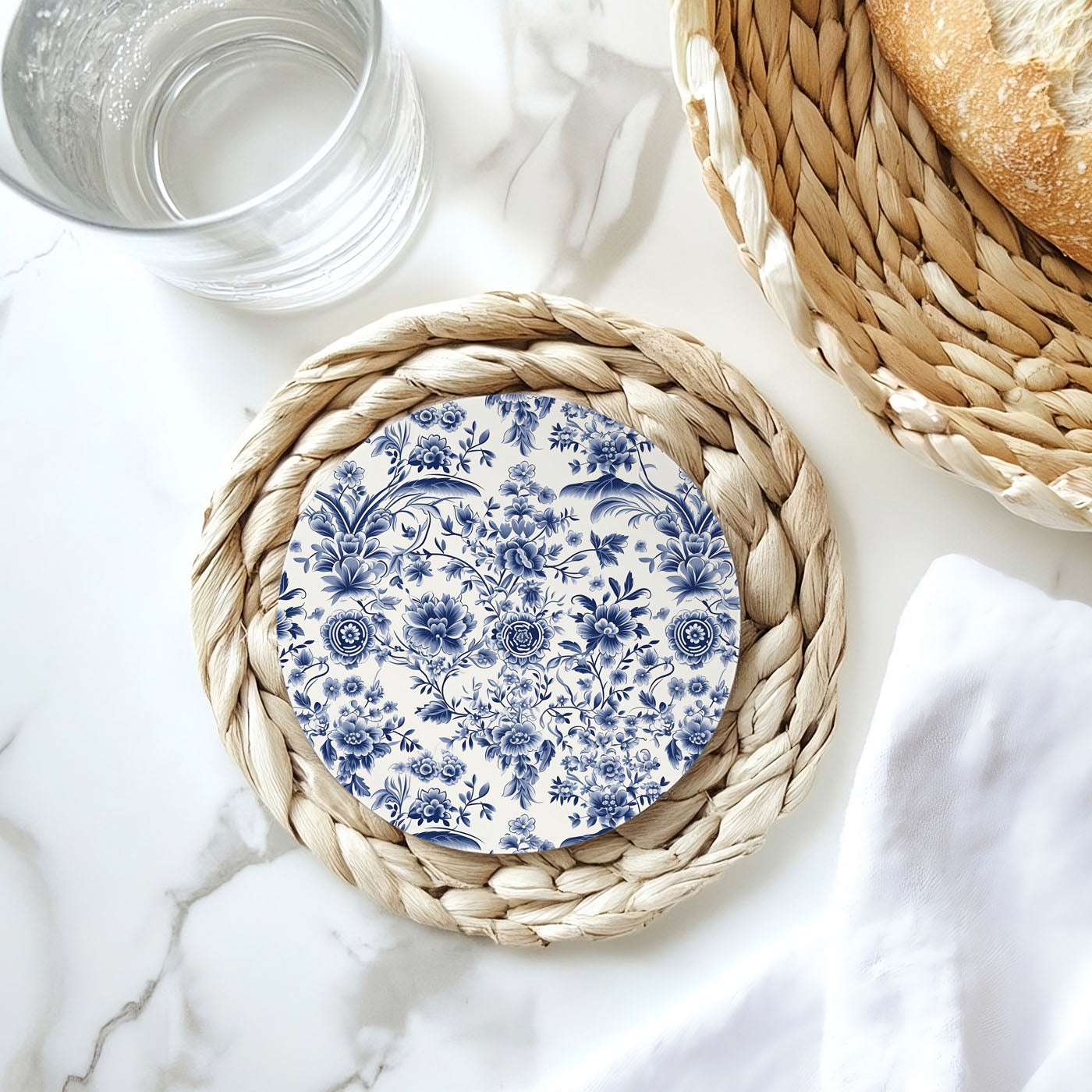 Chinoiserie Ceramic Coasters