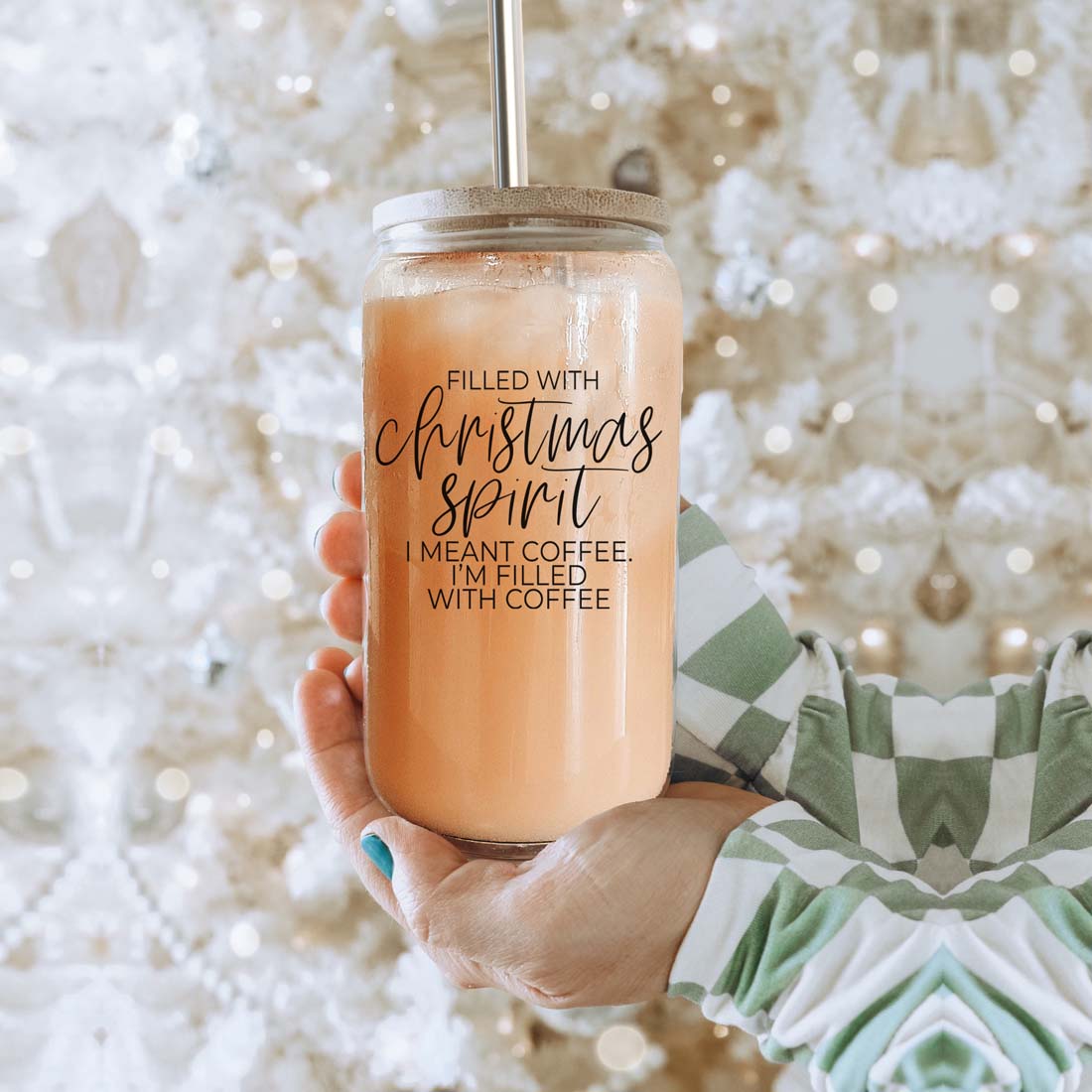 Christmas Spirit Glass Cup