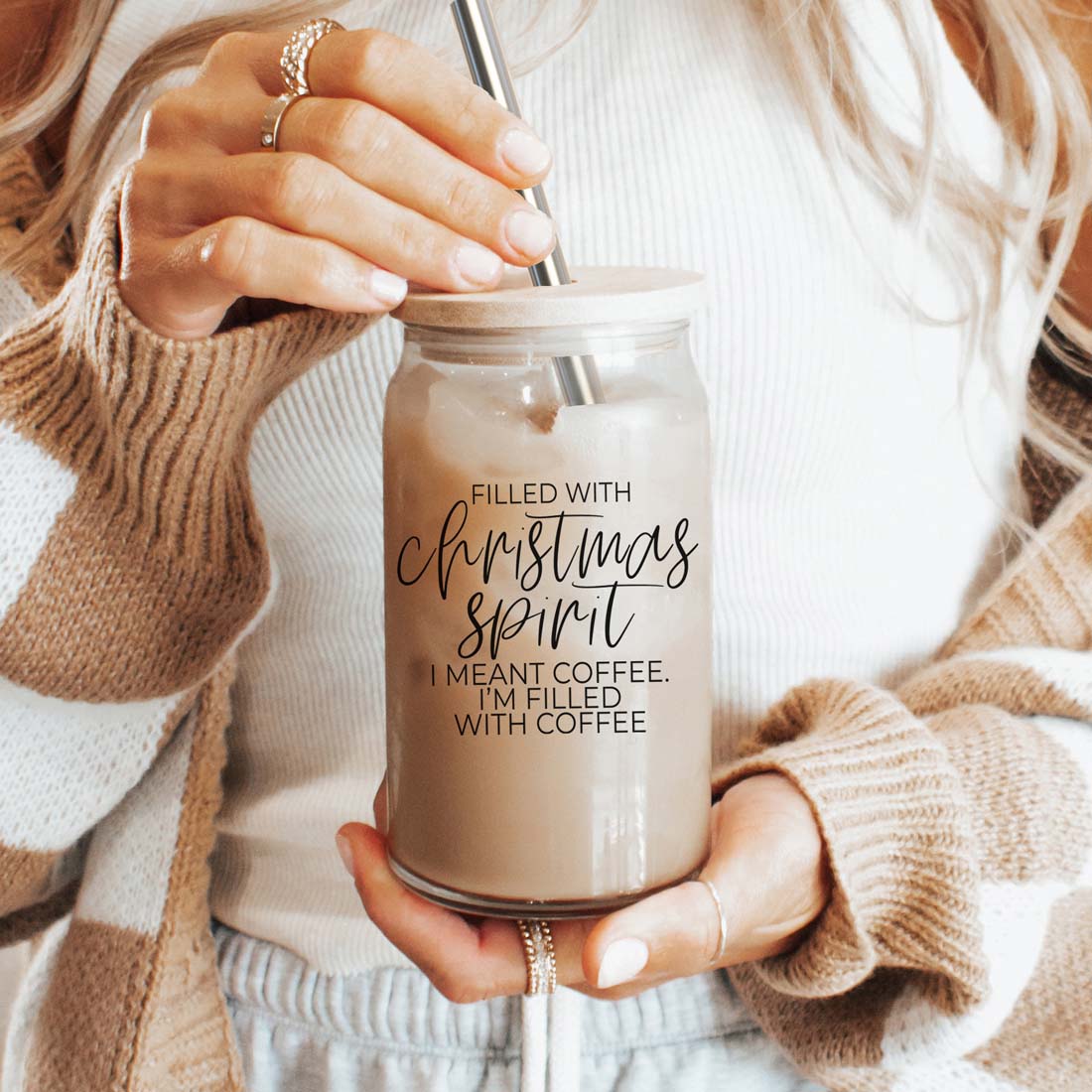 Christmas Spirit Glass Cup