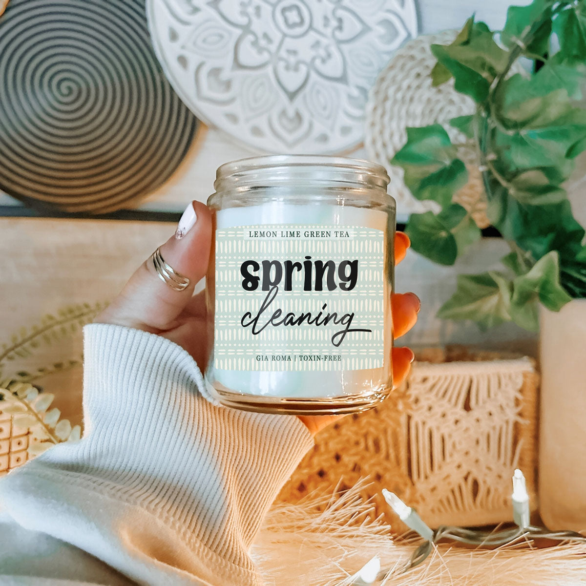Lemon Lime Green Tea Candle