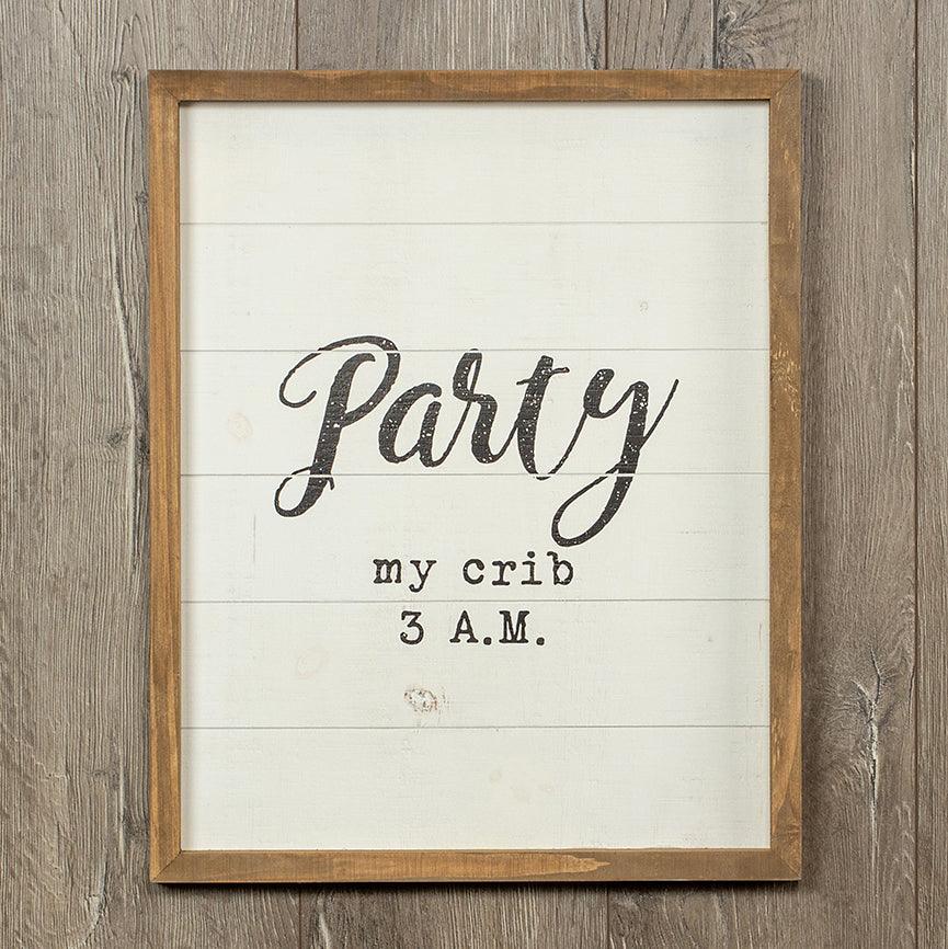 Crib Party Sign