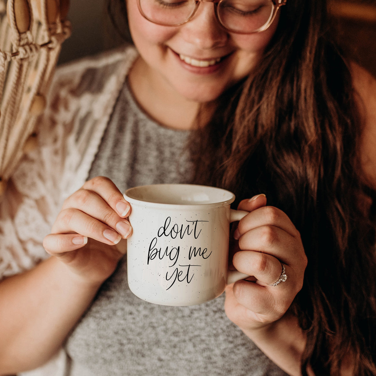 Introvert coffee mug with humorous morning quote