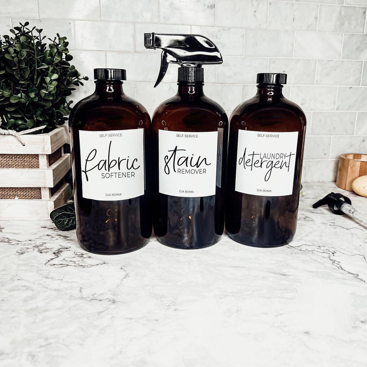 32oz Glass Amber Dispensers