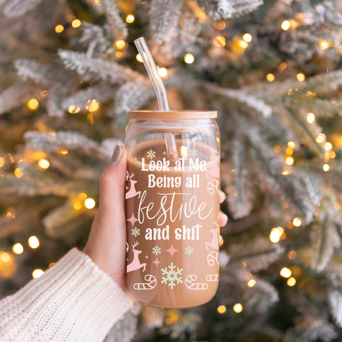 Being Festive Glass Cup