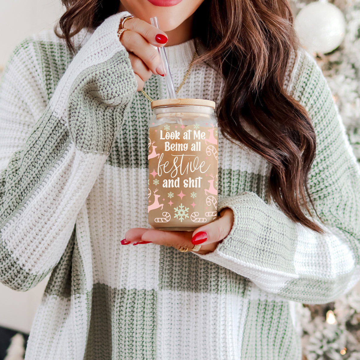Being Festive Glass Cup