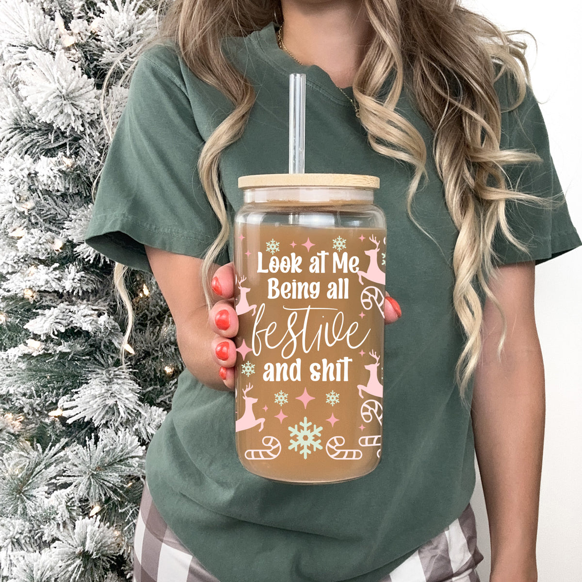Being Festive Glass Cup
