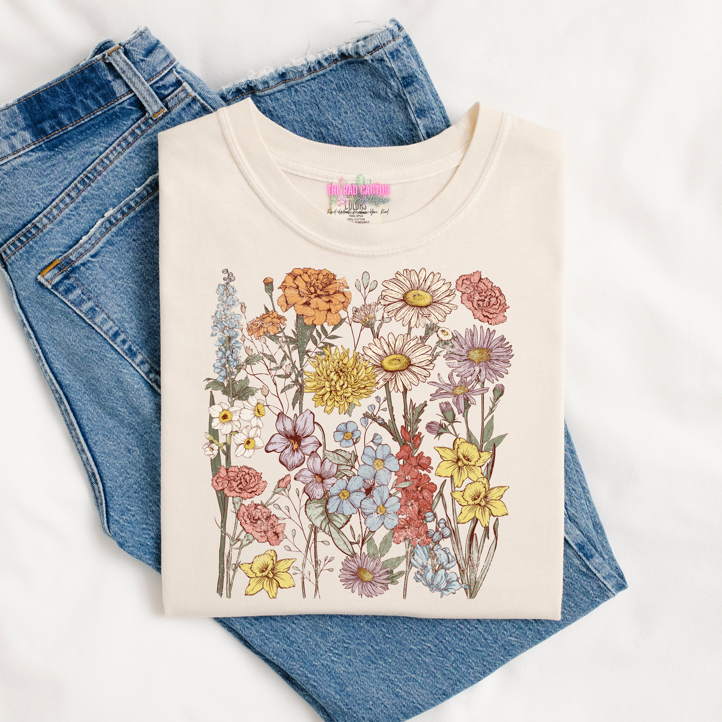 Floral Grunge Graphic Tee or Crewneck Sweatshirt