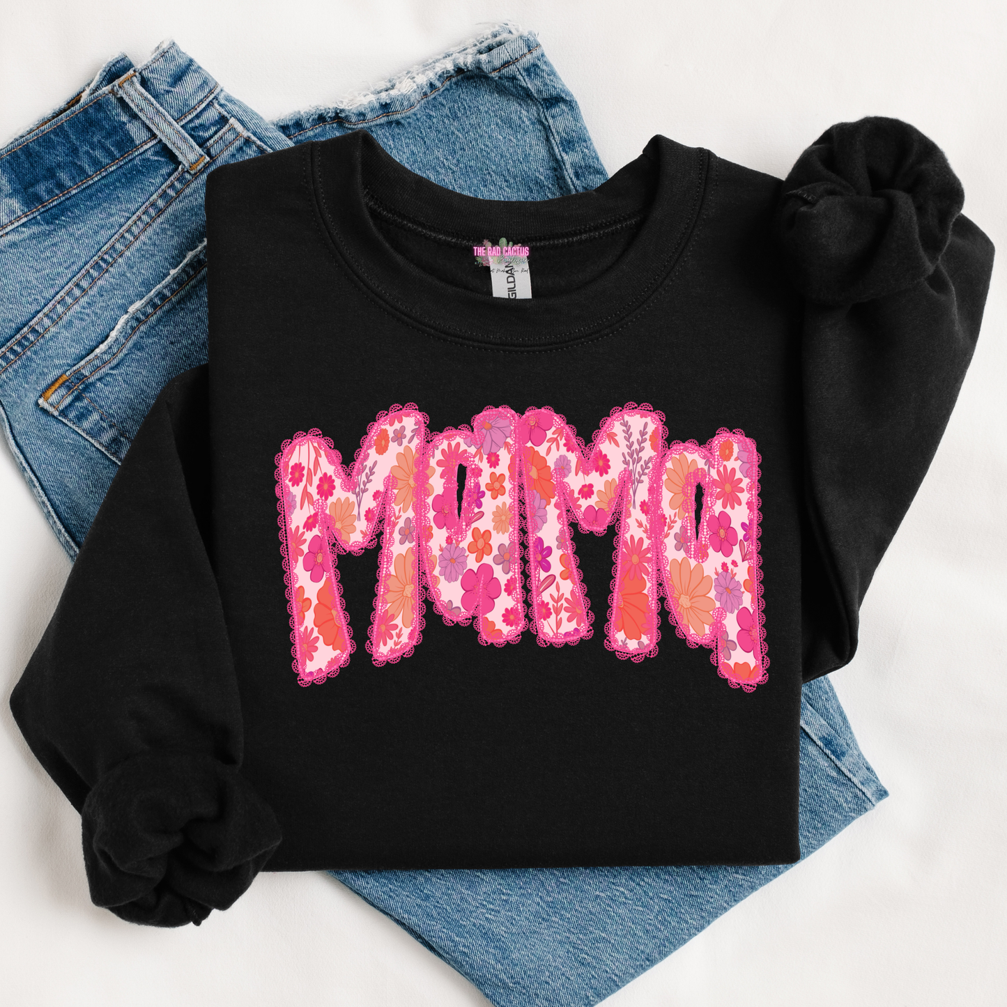 Floral Mama Graphic Tee or Crewneck Sweatshirt