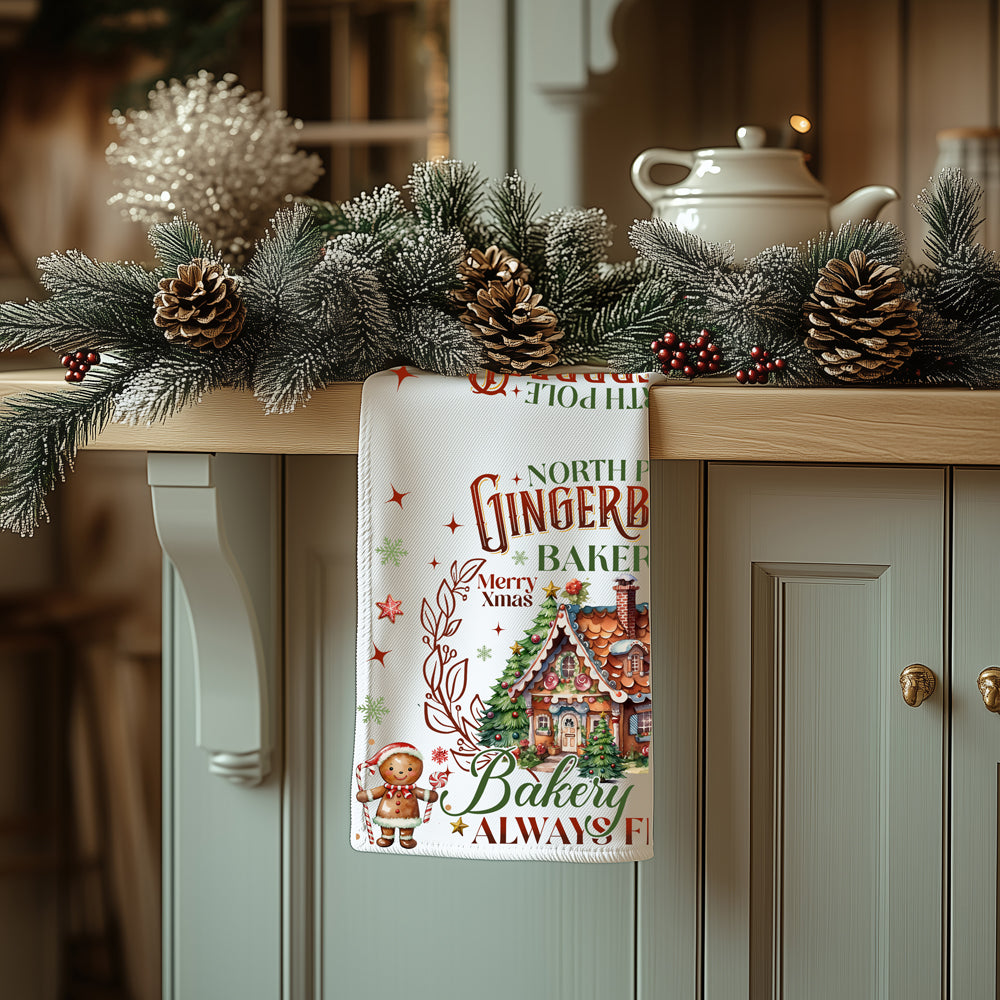 Absorbent gingerbread Christmas kitchen towel
Large holiday kitchen towel gingerbread
Oversized Christmas kitchen towel cotton
