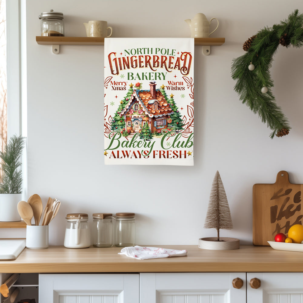 Whimsical gingerbread kitchen towel Christmas
Gingerbread house kitchen decor towel
Christmas gingerbread kitchen accessories