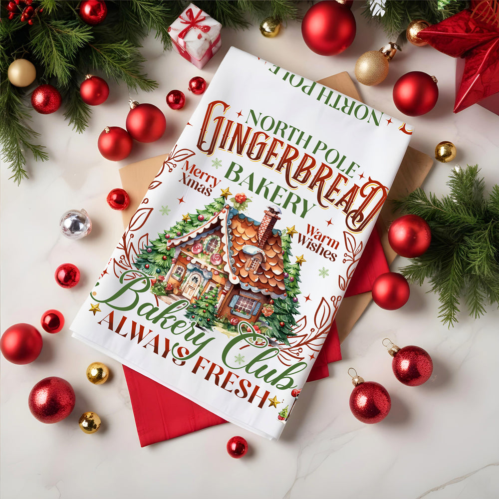 Rustic Christmas kitchen towel gingerbread
Traditional holiday kitchen towel design
Classic gingerbread Christmas kitchen towel