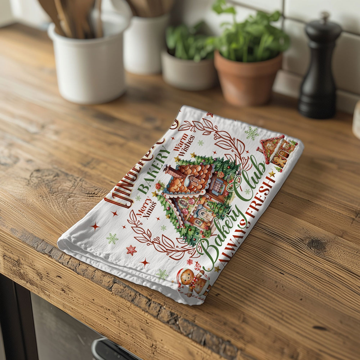 Christmas kitchen accessories gift
Gingerbread kitchen towel stocking stuffer
Holiday kitchen decor gift towel
