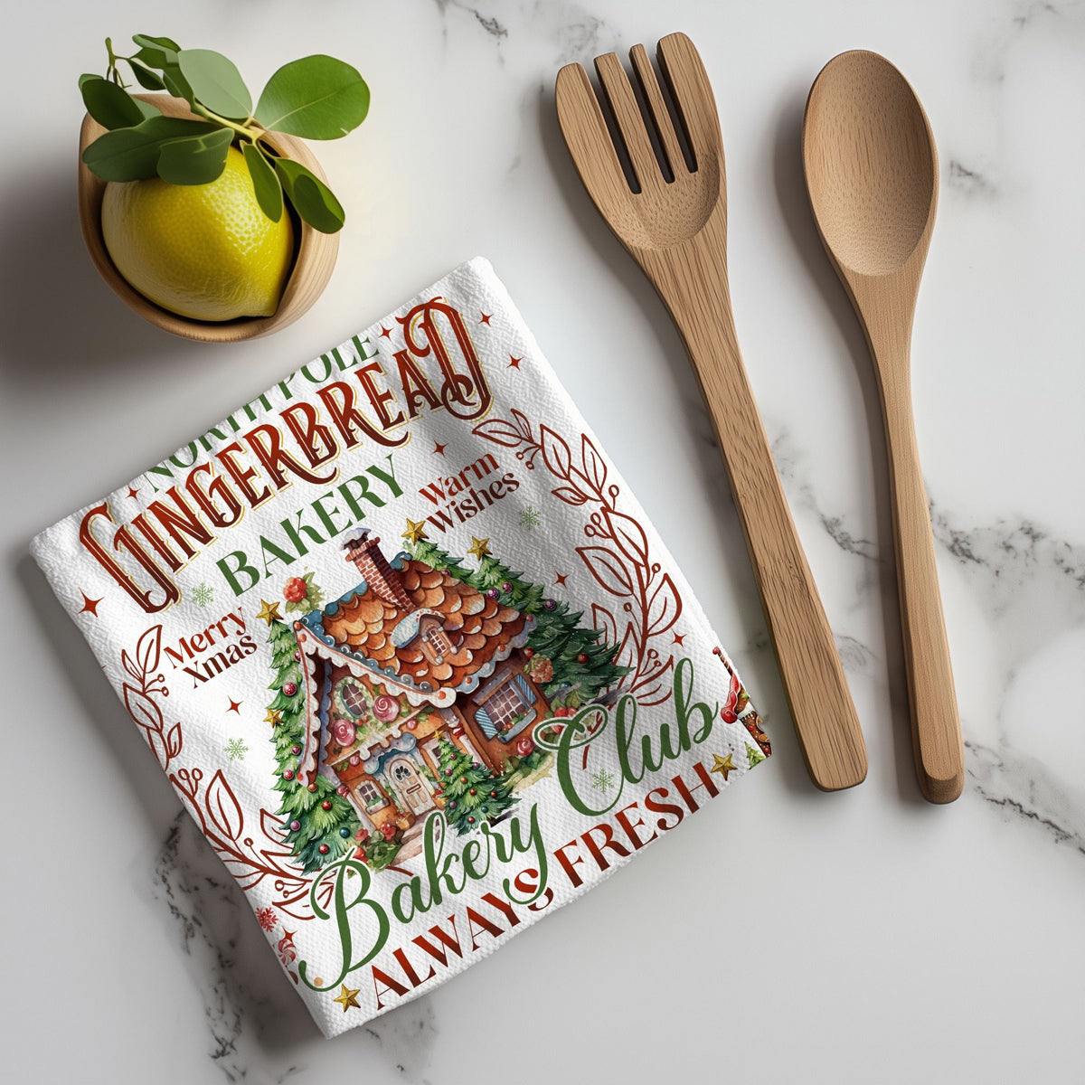 Premium cotton gingerbread kitchen towel
Flour sack cotton Christmas kitchen towel
Absorbent gingerbread holiday kitchen towel