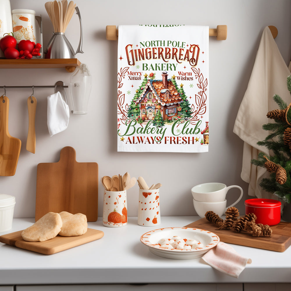 Festive home kitchen accessories
Christmas kitchen design towel
Gingerbread cottage kitchen towel
Christmas cottage kitchen decor