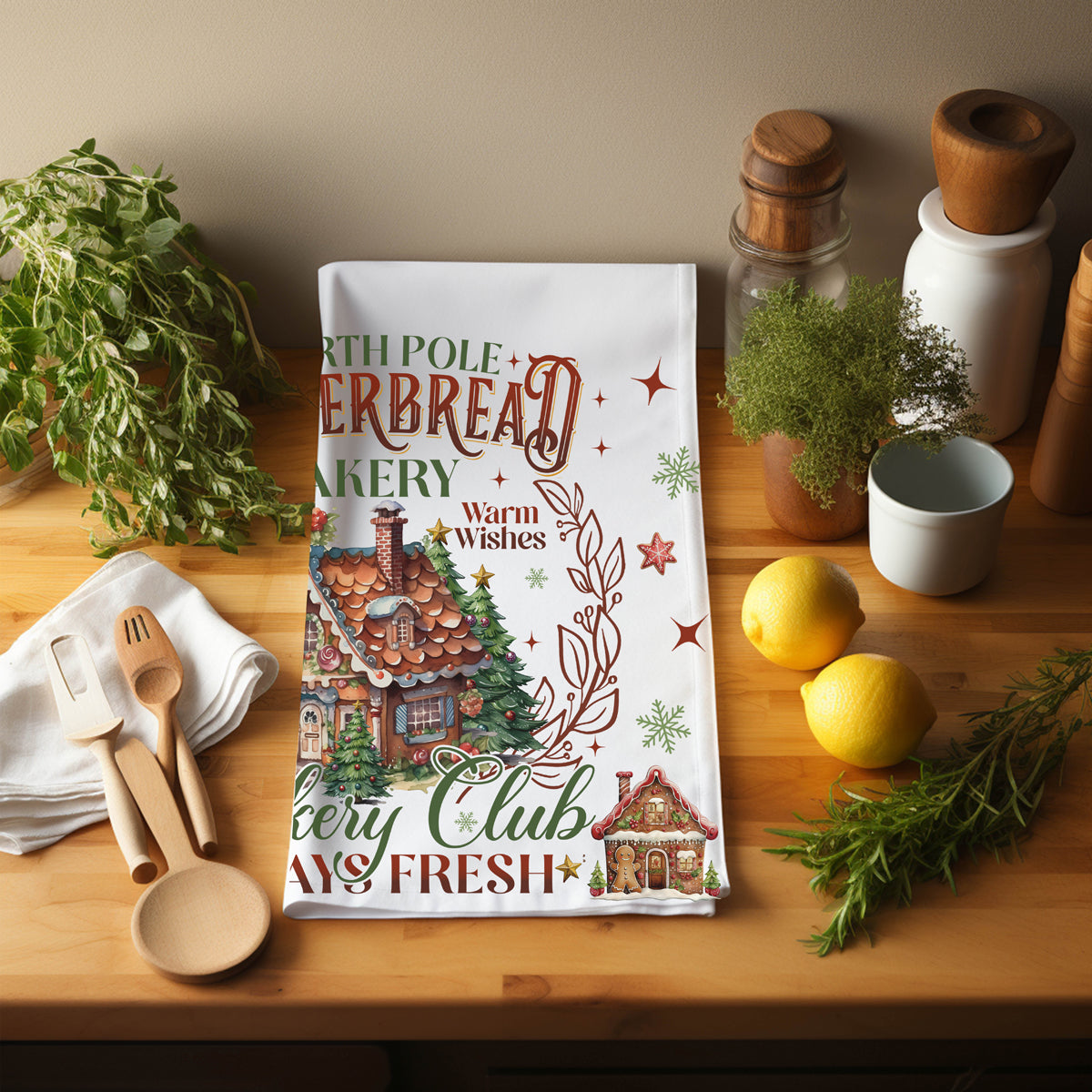 Holiday sweets kitchen towel gingerbread
Festive baking kitchen towel cotton
Vintage gingerbread house kitchen towel
