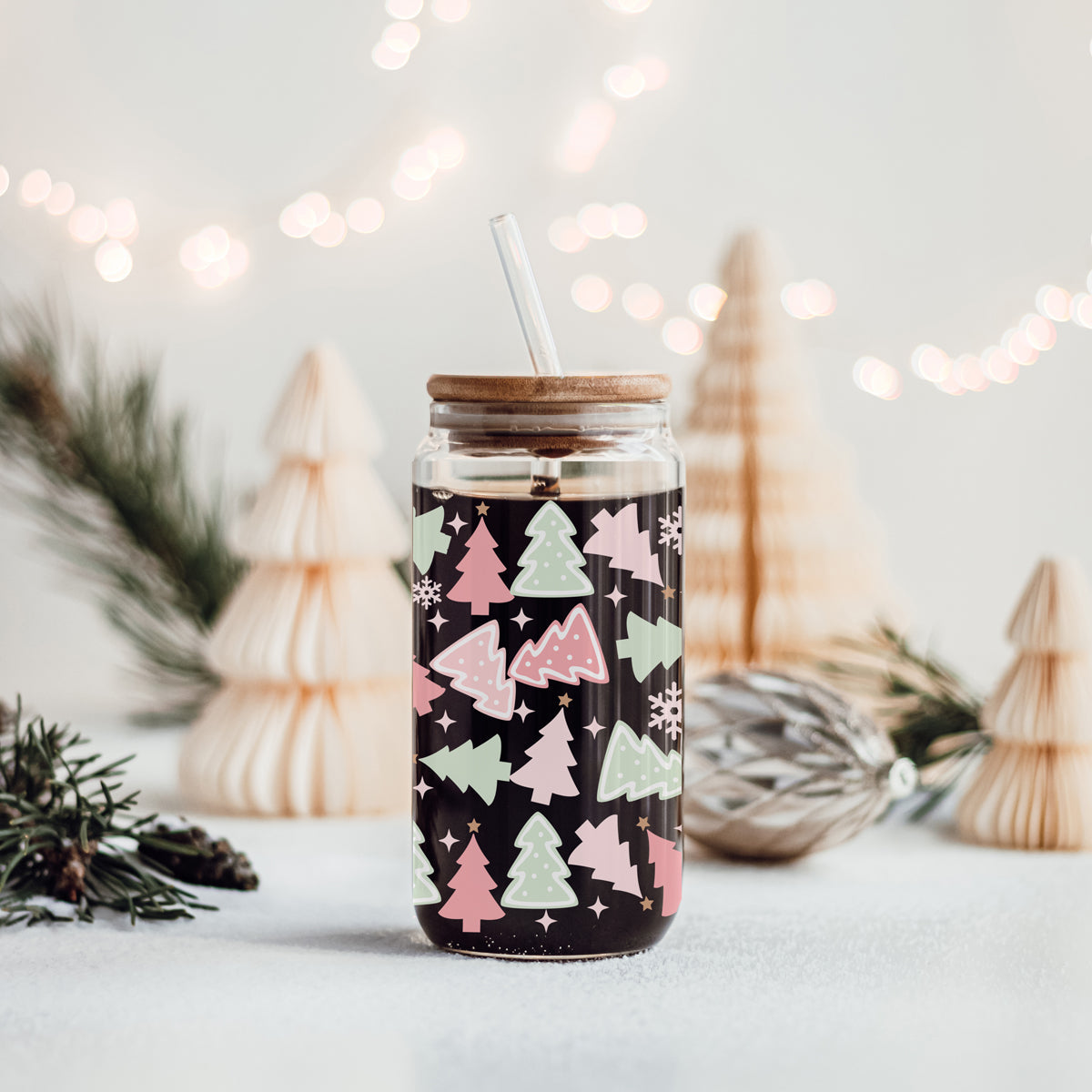 Tree Tops Glisten Glass Cup