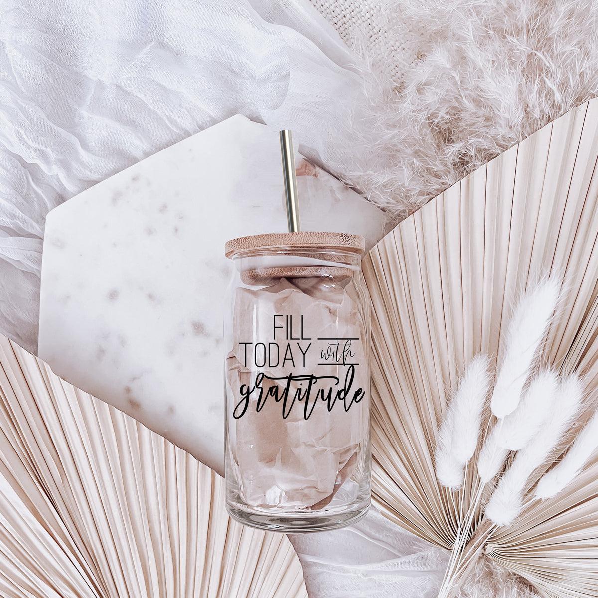 Gratitude Glass Cup