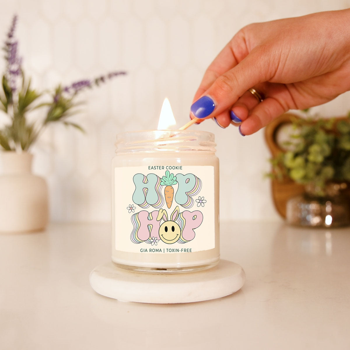 Easter Cookie Candle