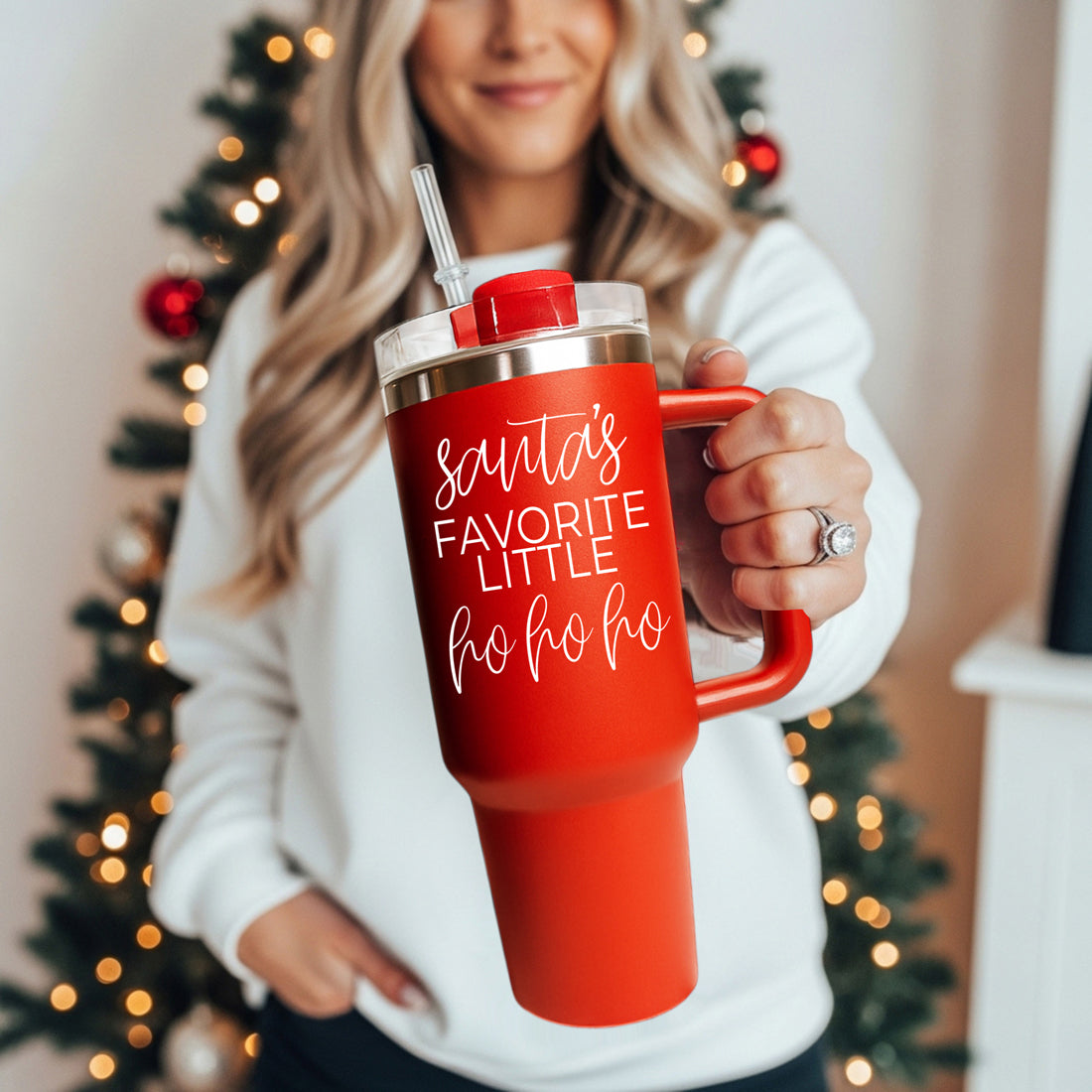Red stainless steel Christmas tumbler 40oz
Holiday gift tumbler red
Christmas tumbler with funny Santa quote Santas favorite little ho ho ho 40oz red
Holiday Christmas Mugs Funny Red