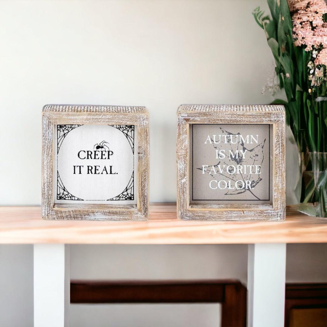 Unique Halloween Signs and Fall signs for home decorating
