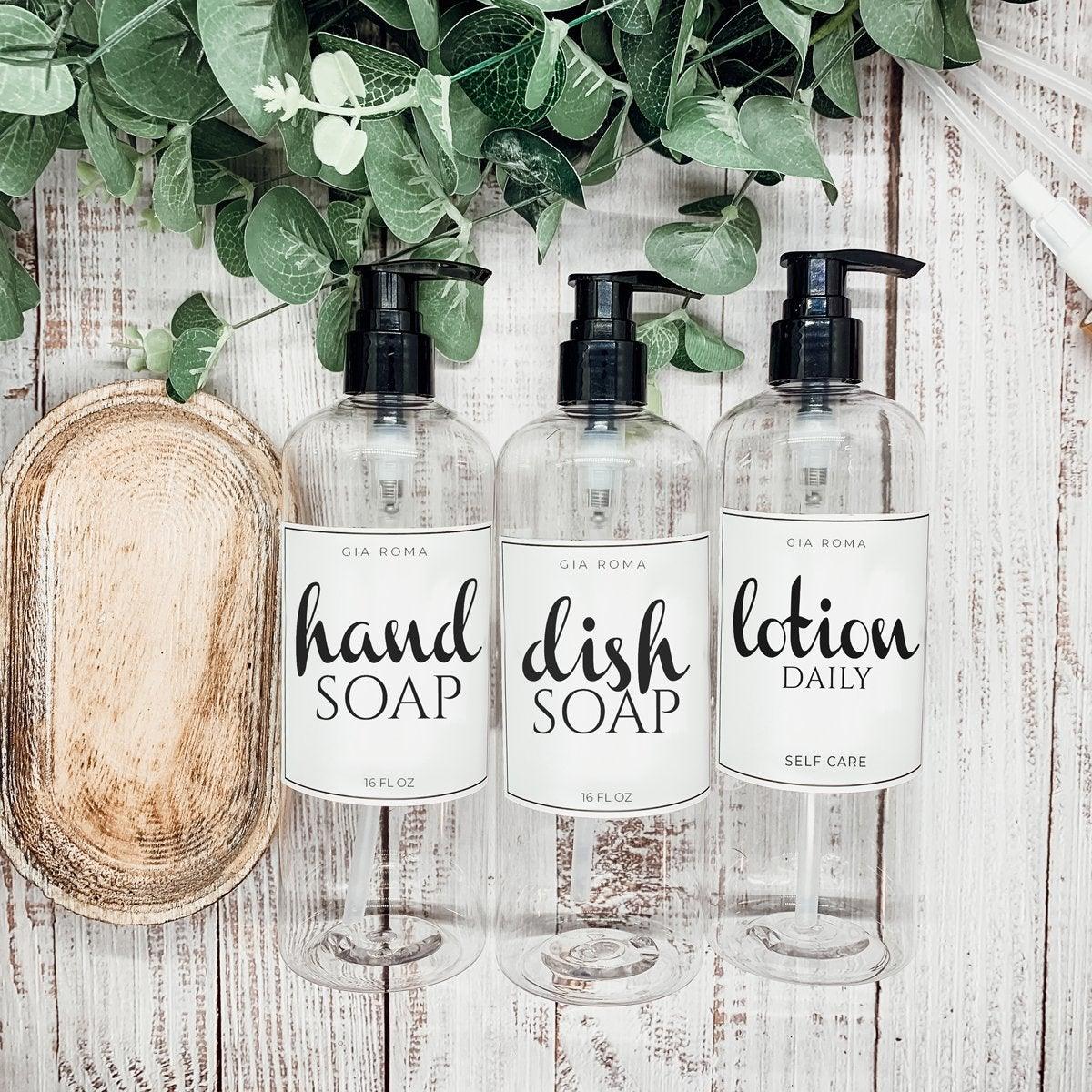 16oz Plastic Clear Dispenser | White Label