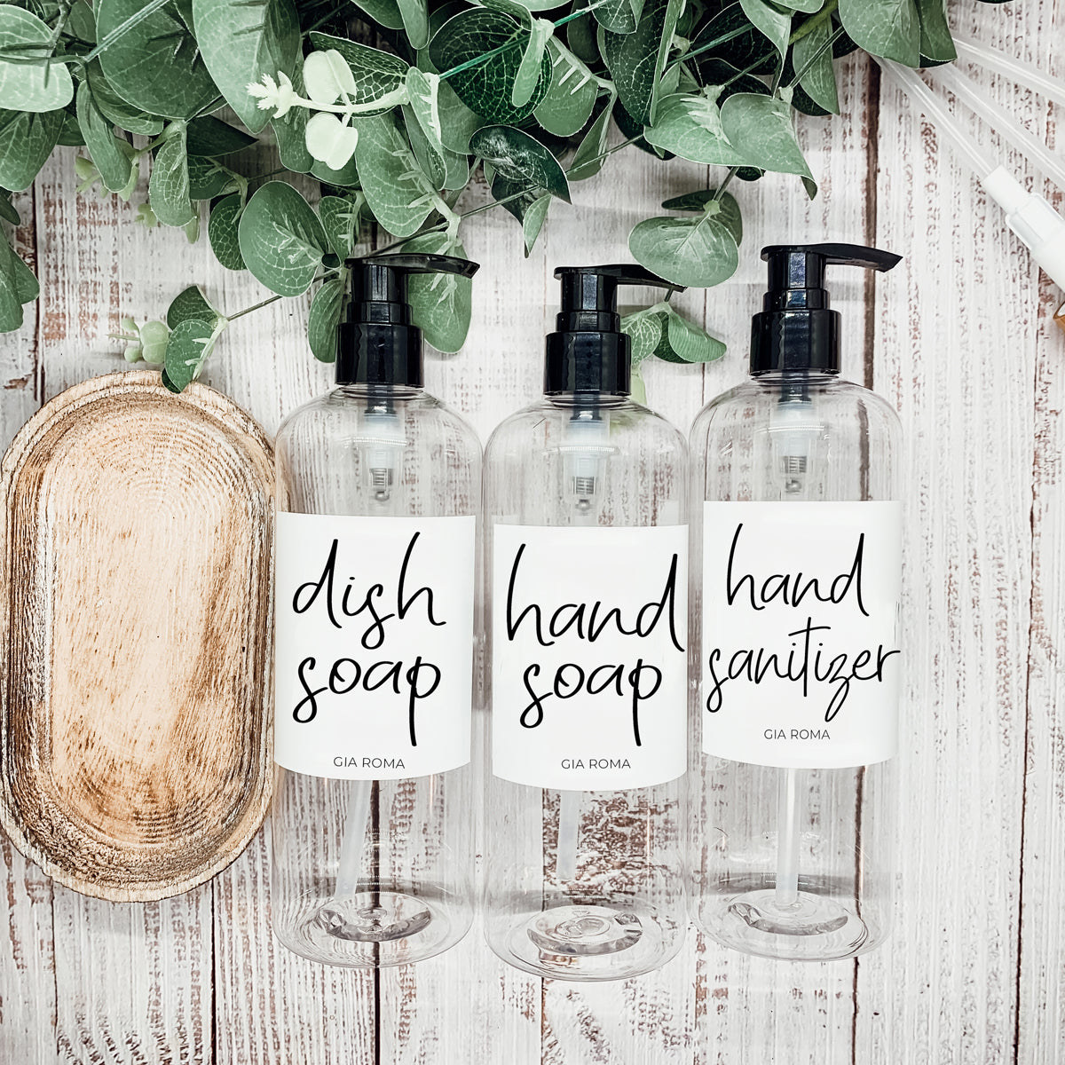 16oz Plastic Clear Dispenser | White Label