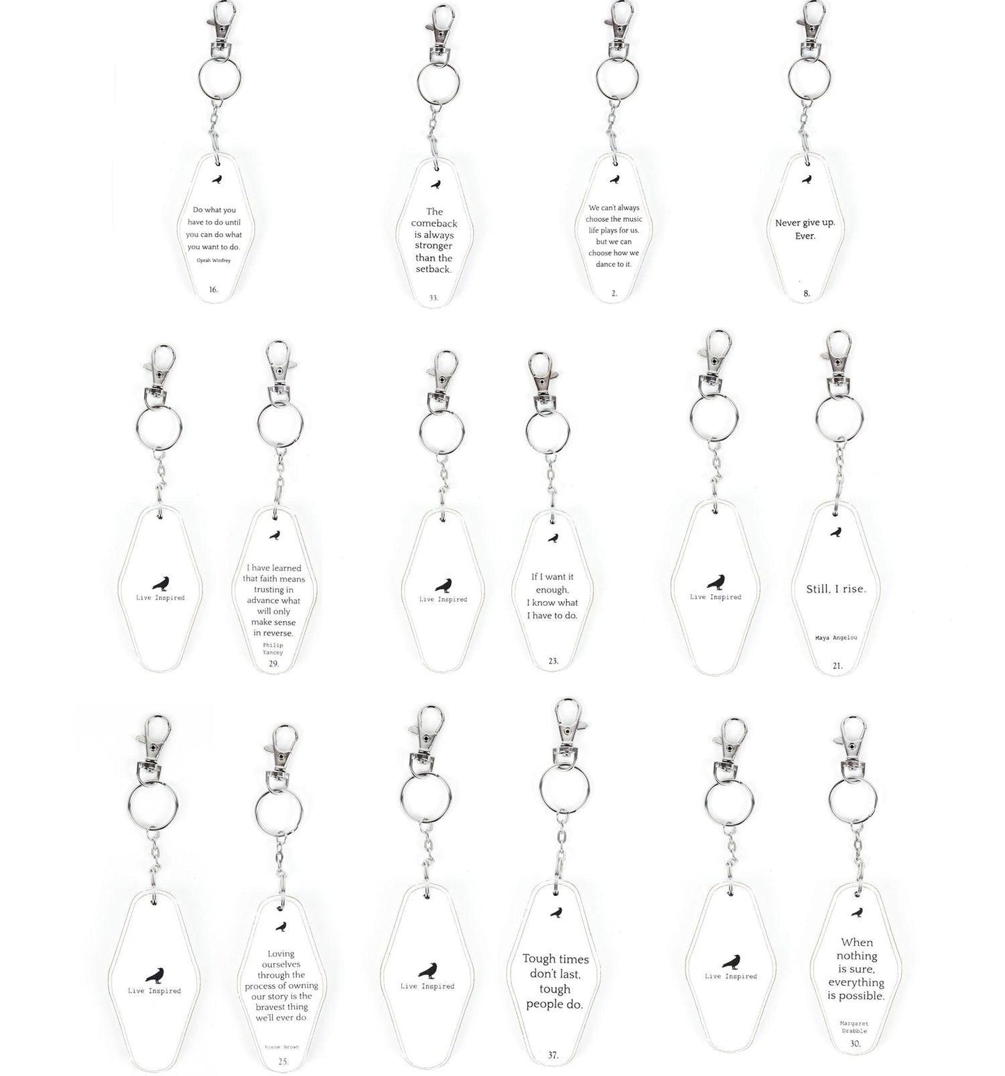 On the Go Inspirational Keychain 10+ Styles