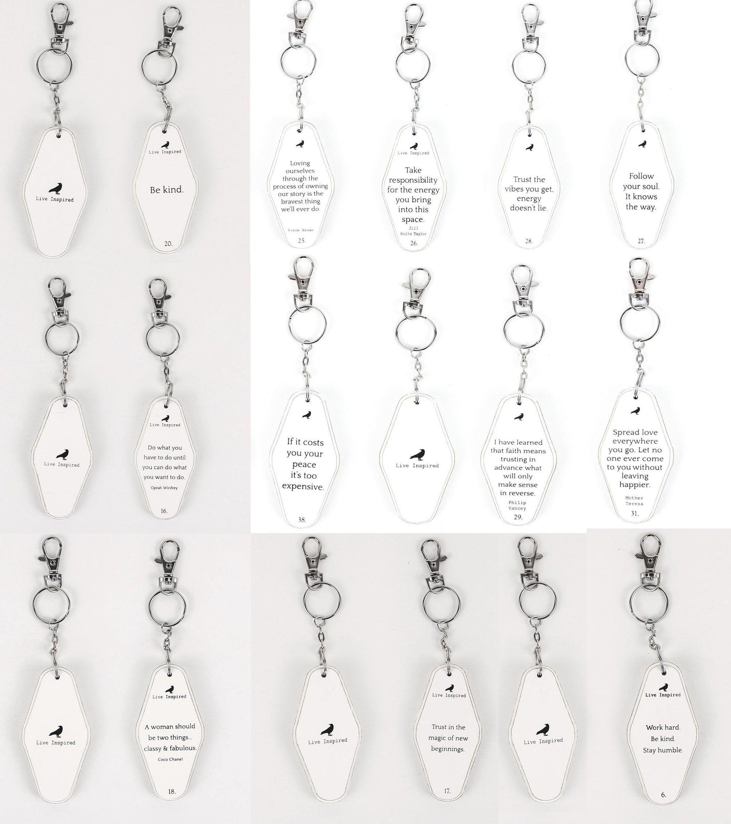 On the Go Inspirational Keychain 10+ Styles