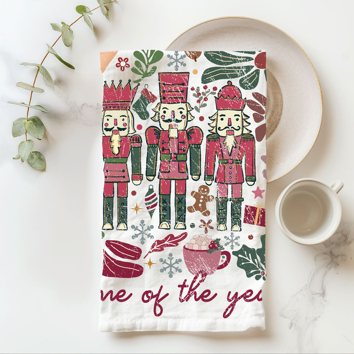 Boho Floral Nutcracker Towel
