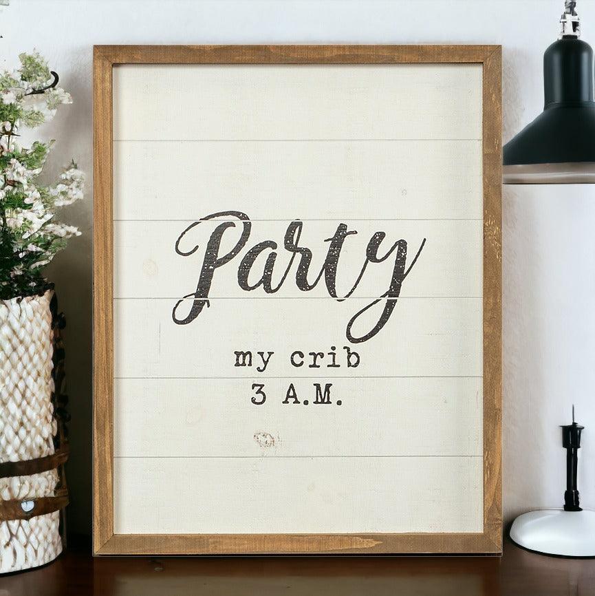 Crib Party Sign