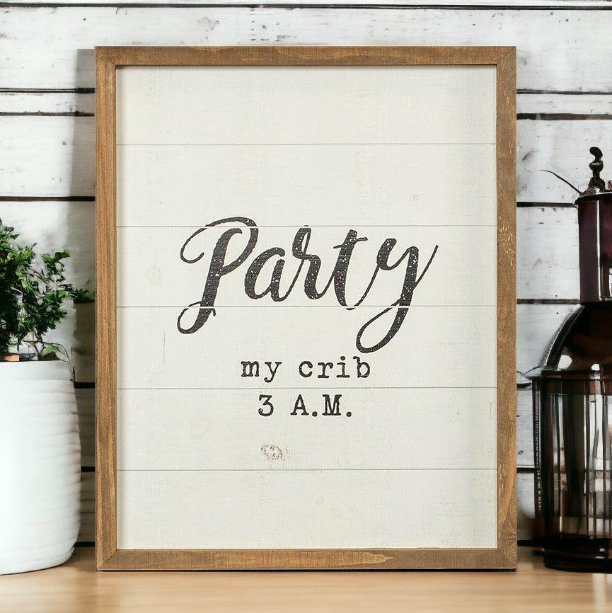 Crib Party Sign