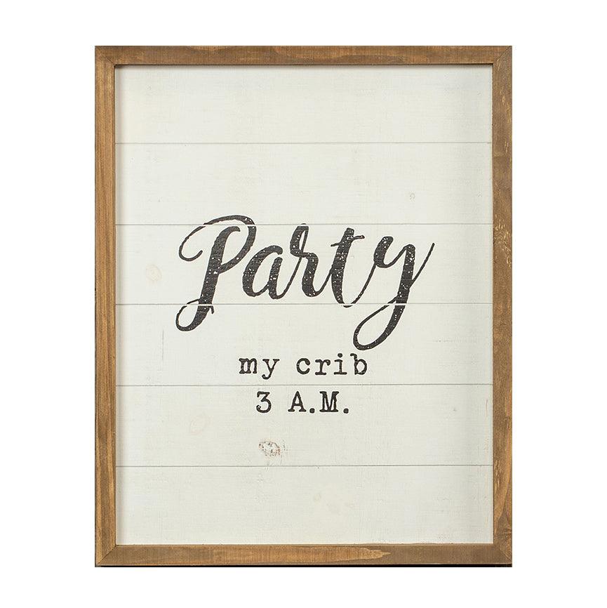 Crib Party Sign