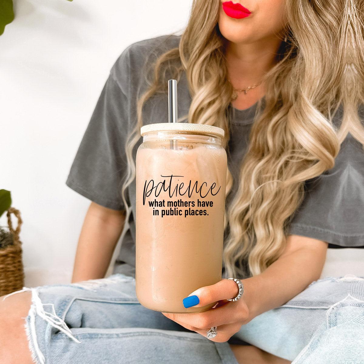 Patience in Public Glass Mug