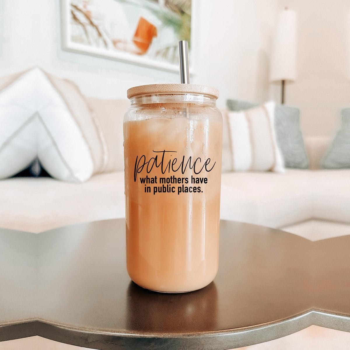 Patience in Public Glass Mug