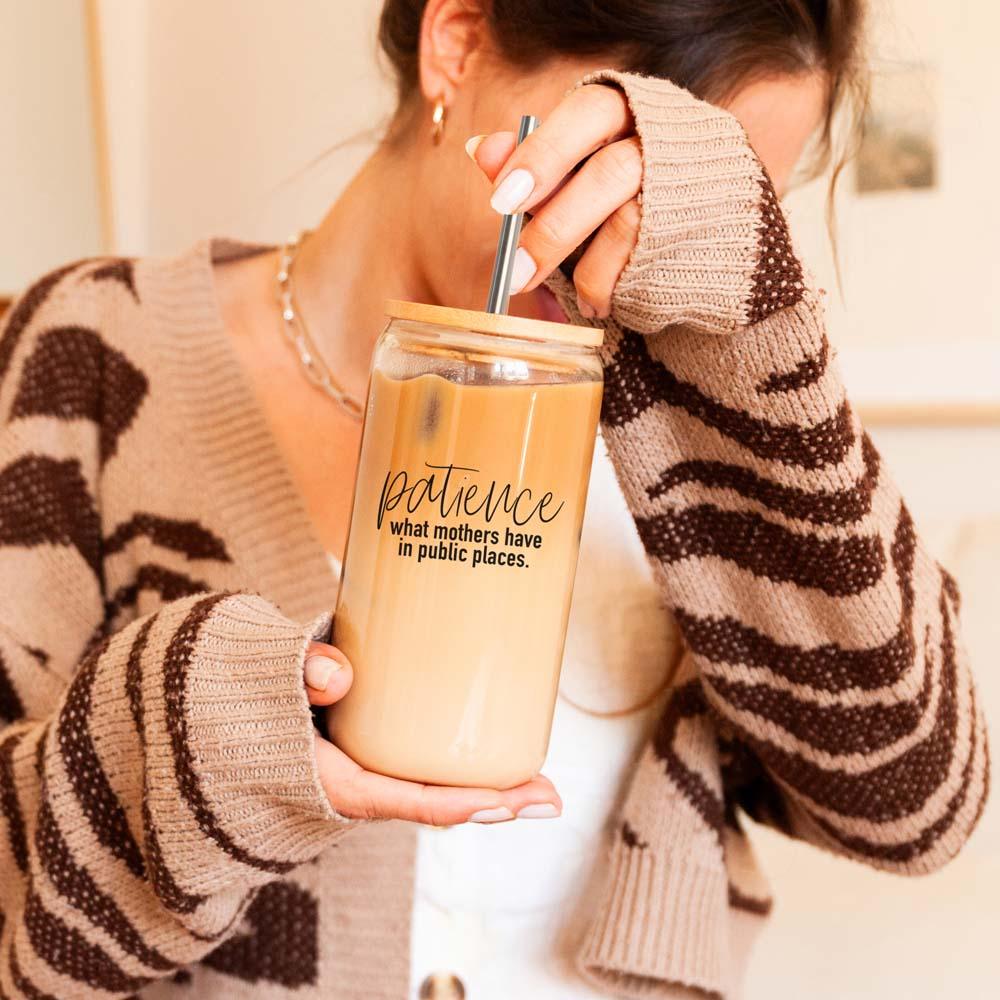 Patience in Public Glass Mug