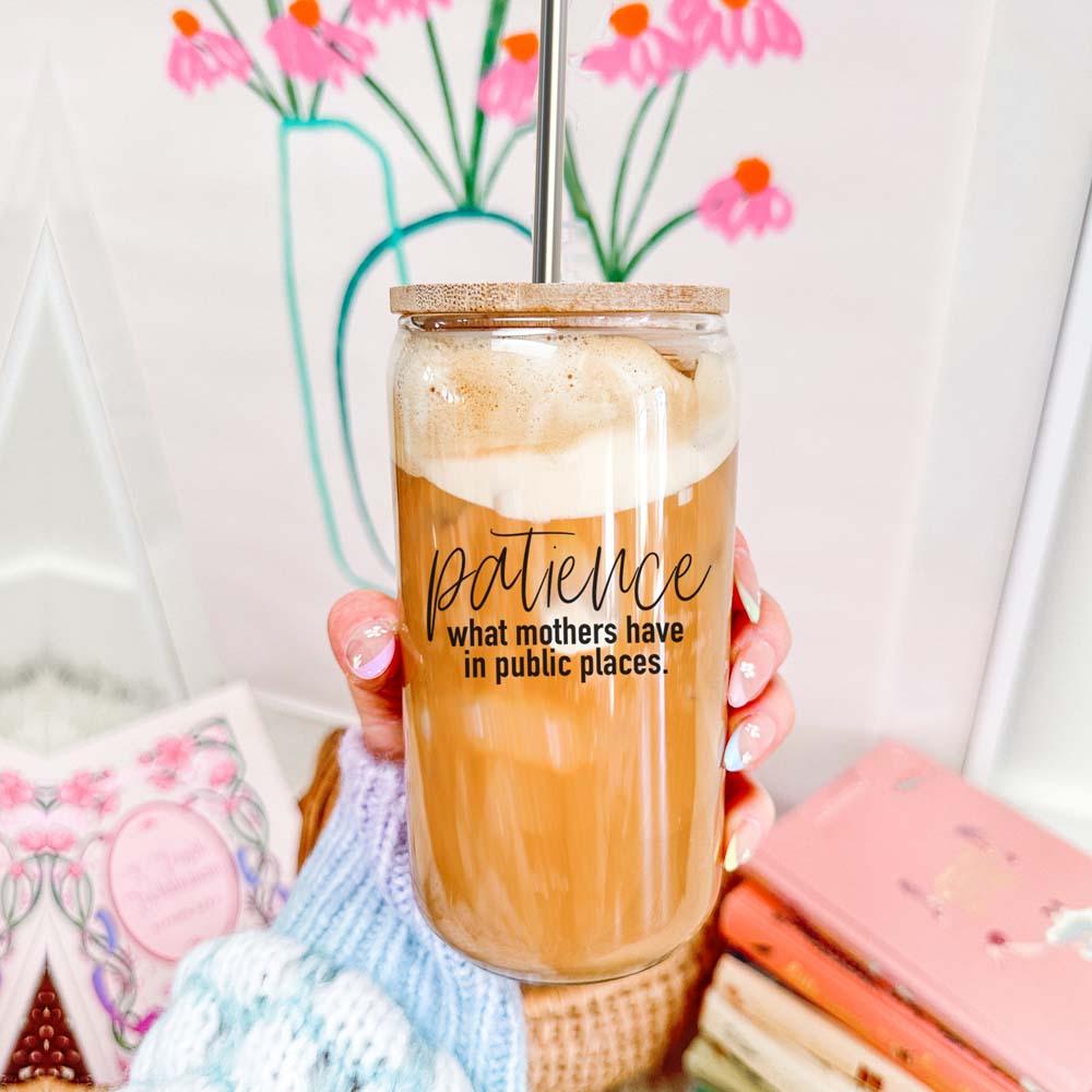 Patience in Public Glass Mug
