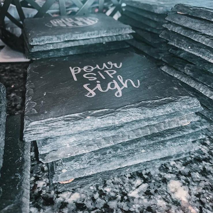Pour Sip Sigh Coasters