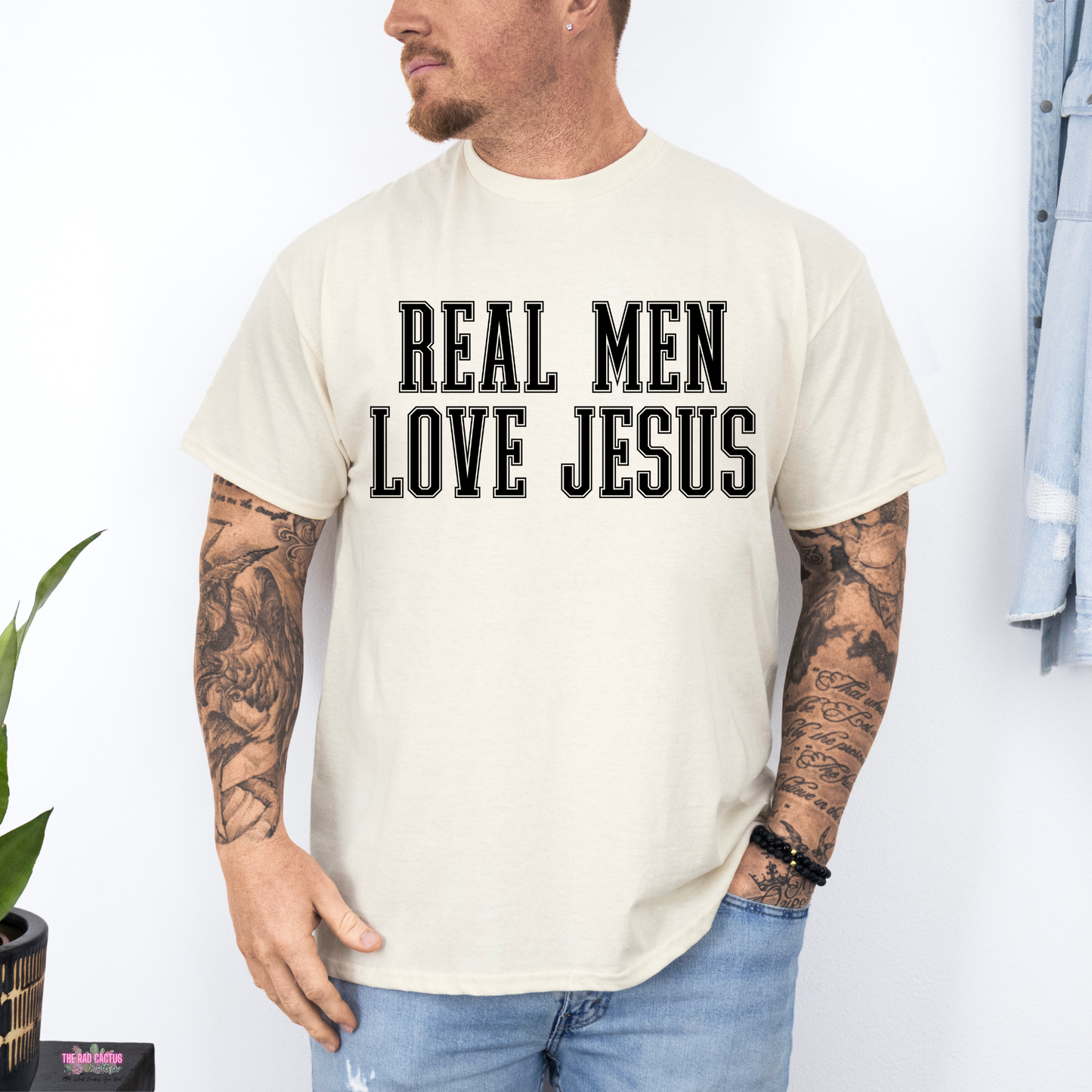 Real Men Love Jesus Graphic Tee or Crewneck Sweatshirt