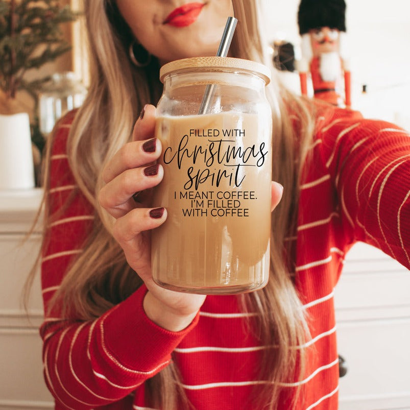 Christmas Spirit Glass Cup