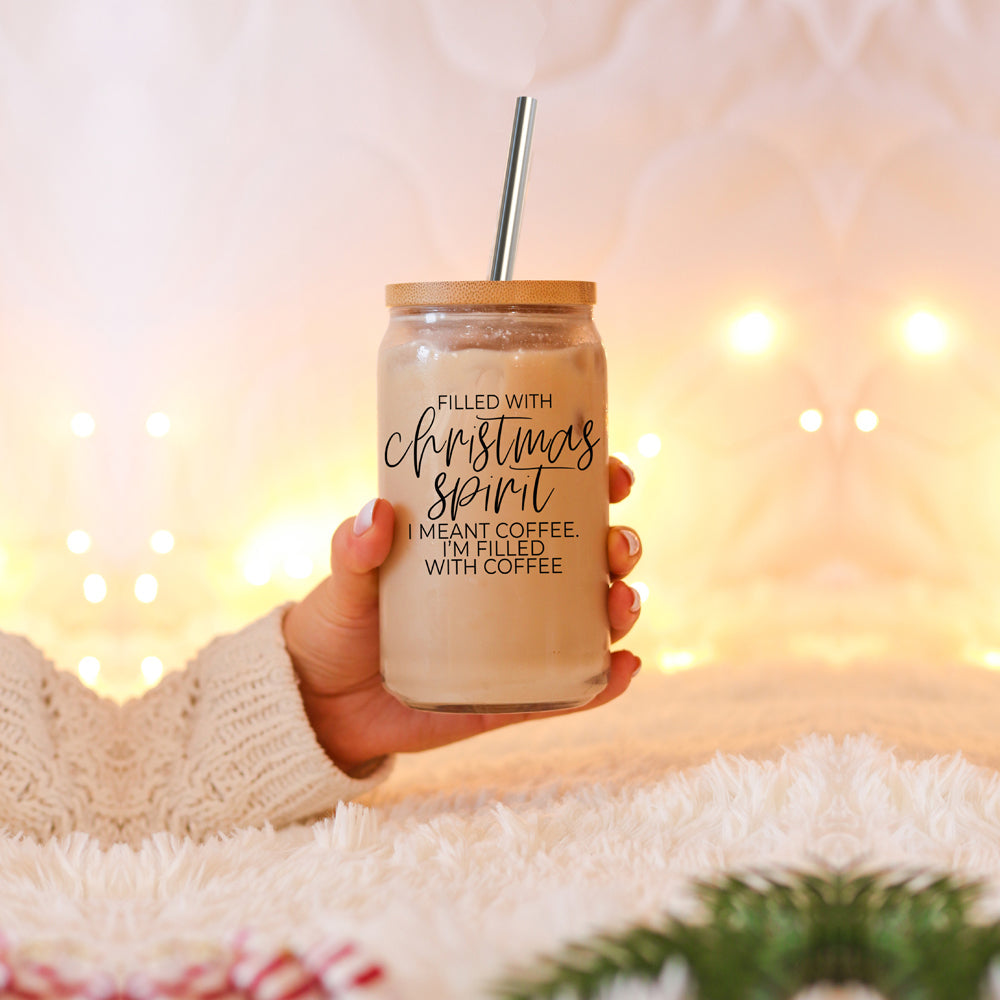 Christmas Spirit Glass Cup