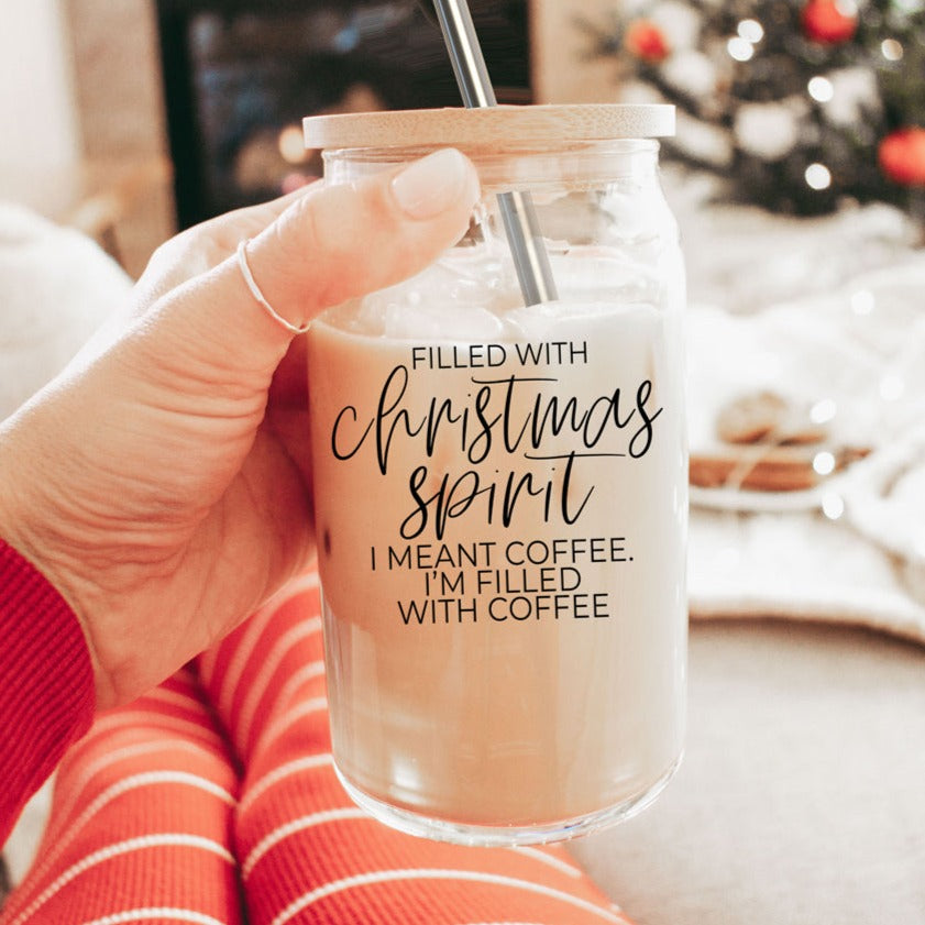 Christmas Spirit Glass Cup