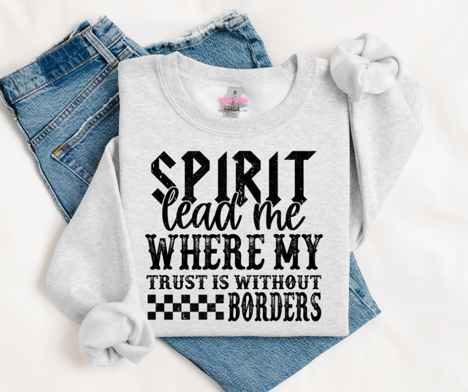 Spirit Lead Me Graphic Black Ink Tee or Crewneck Sweatshirt