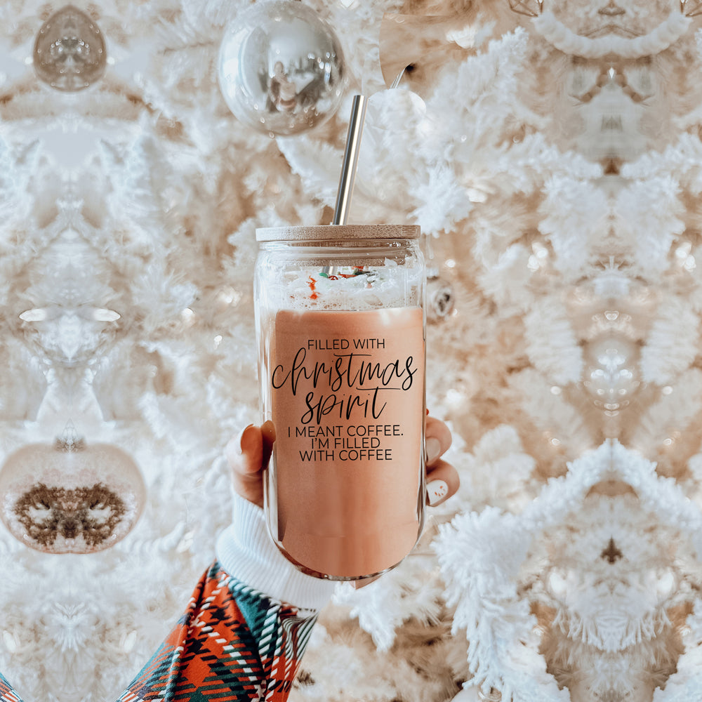 Christmas Spirit Glass Cup