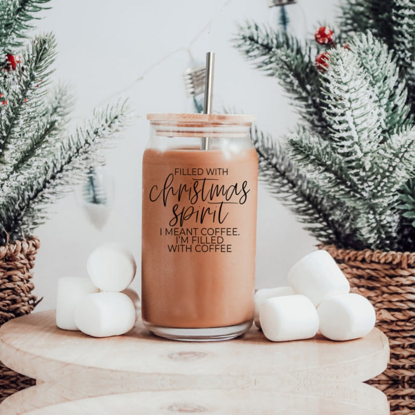 Christmas Spirit Glass Cup