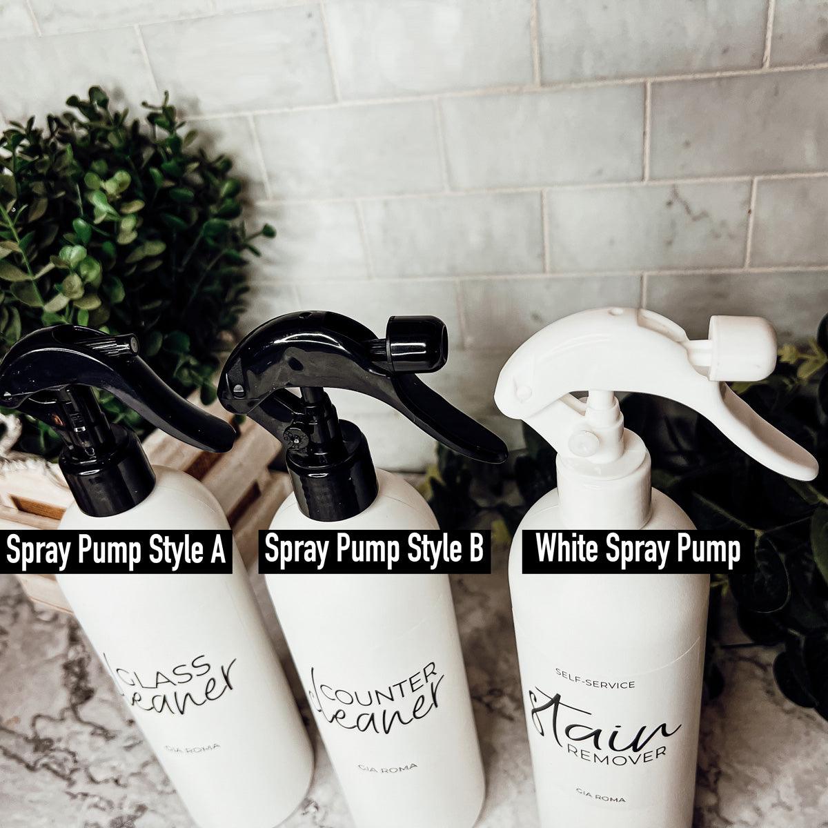 Spray Pumps for Cleaning Bottles