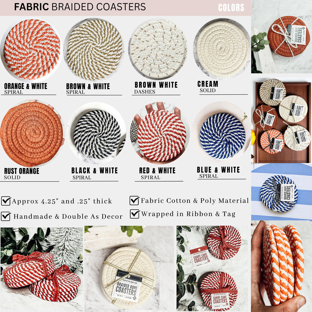 Fall Entertaining Essential Braided Coasters
Autumn Coffee Table Protection Set
Seasonal Home Decor Cotton Table Coasters