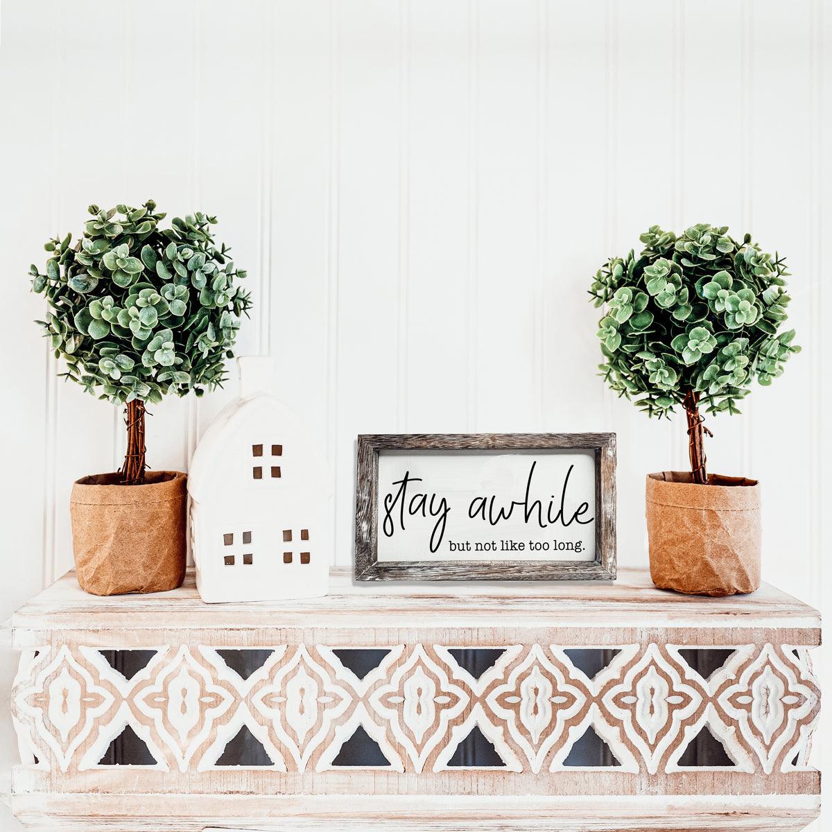 Funny Home Quote Signs Rustic Farmhouse Wooden